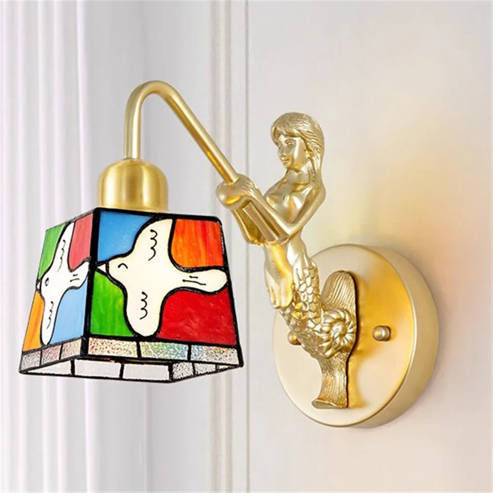 French Tiffany Stained Glass Bird Metal Gold Led Wall Lamp Living Room Bedroom Stairs Aisle Decoration Sconces Home Night Light
French Tiffany Stained Glass Bird Metal Gold Led Wall Lamp Living Room Bedroom Stairs Aisle Decoration Sconces Home Night Light