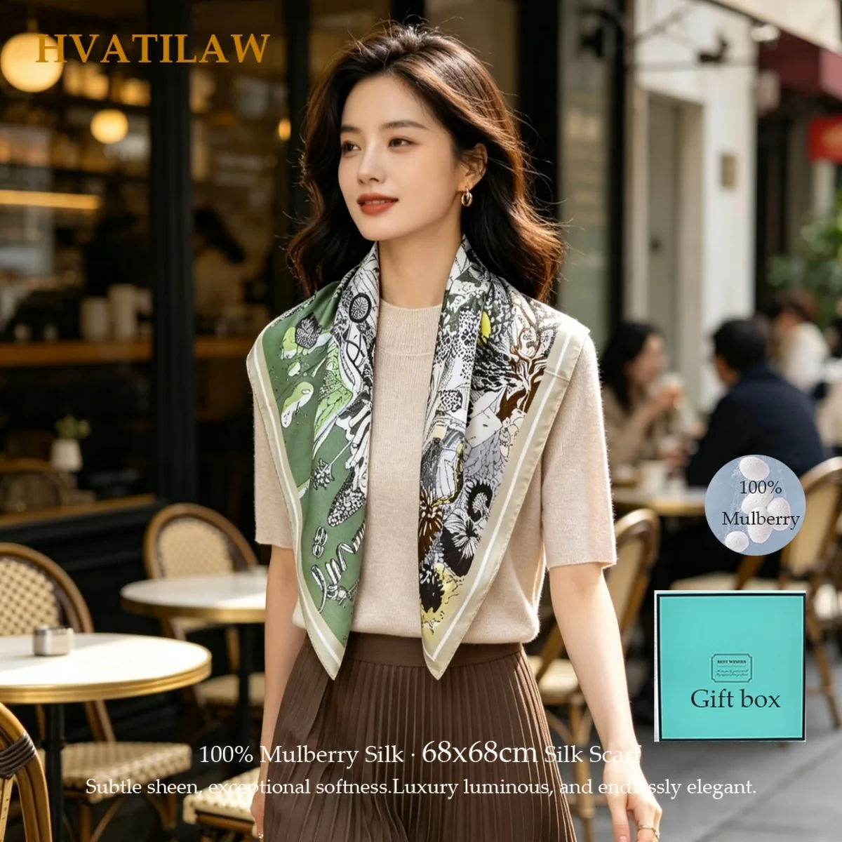 100% Mulberry Silk Scarf 68x68cm Small Square Silk Neckerchief for Women Luxury Floral Print Silk Twill Neck Scarf Hair Bandana
100% Mulberry Silk Scarf 68x68cm Small Square Silk Neckerchief for Women Luxury Floral Print Silk Twill Neck Scarf Hair Bandana