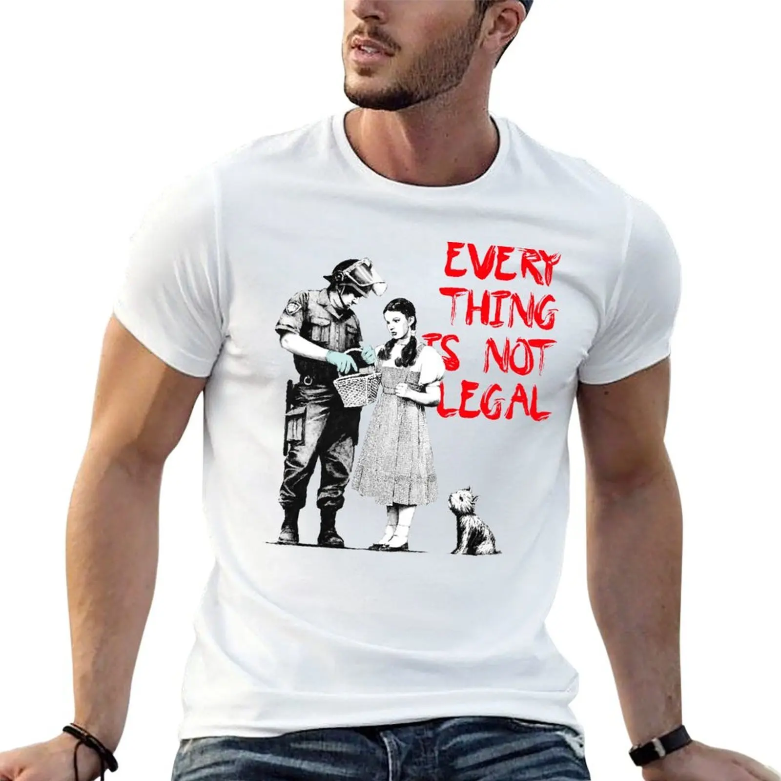 Illegal Bansky T-Shirt t shirts designer man t shirt cotton T-Shirt
Illegal Bansky T-Shirt t shirts designer man t shirt cotton T-Shirt