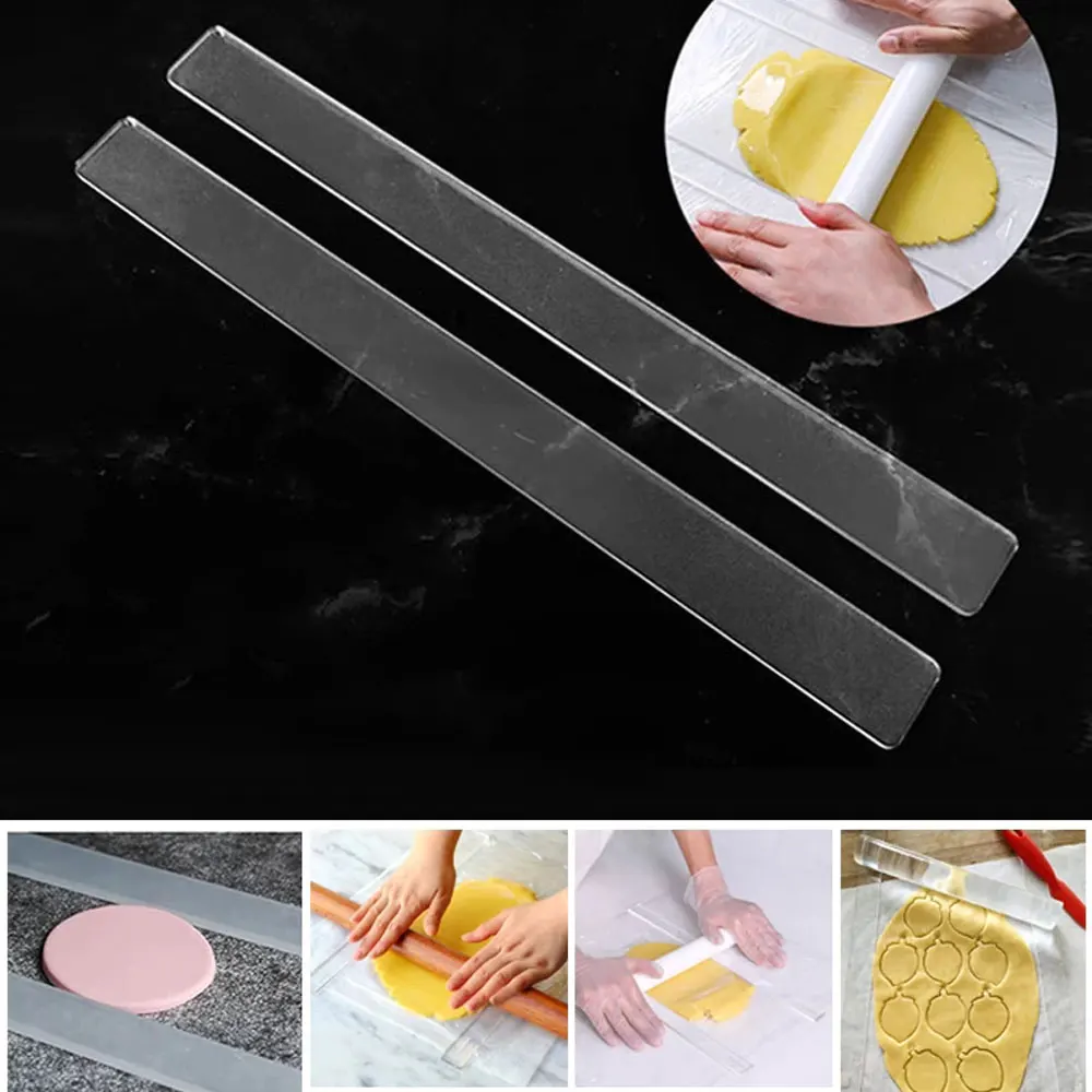 2Pcs Acrylic Biscuit Cake Rolling Tool Balance Ruler Fondant Icing Biscuit Thickness Ruler Biscuit Smoother Baking Accessories
2Pcs Acrylic Biscuit Cake Rolling Tool Balance Ruler Fondant Icing Biscuit Thickness Ruler Biscuit Smoother Baking Accessories