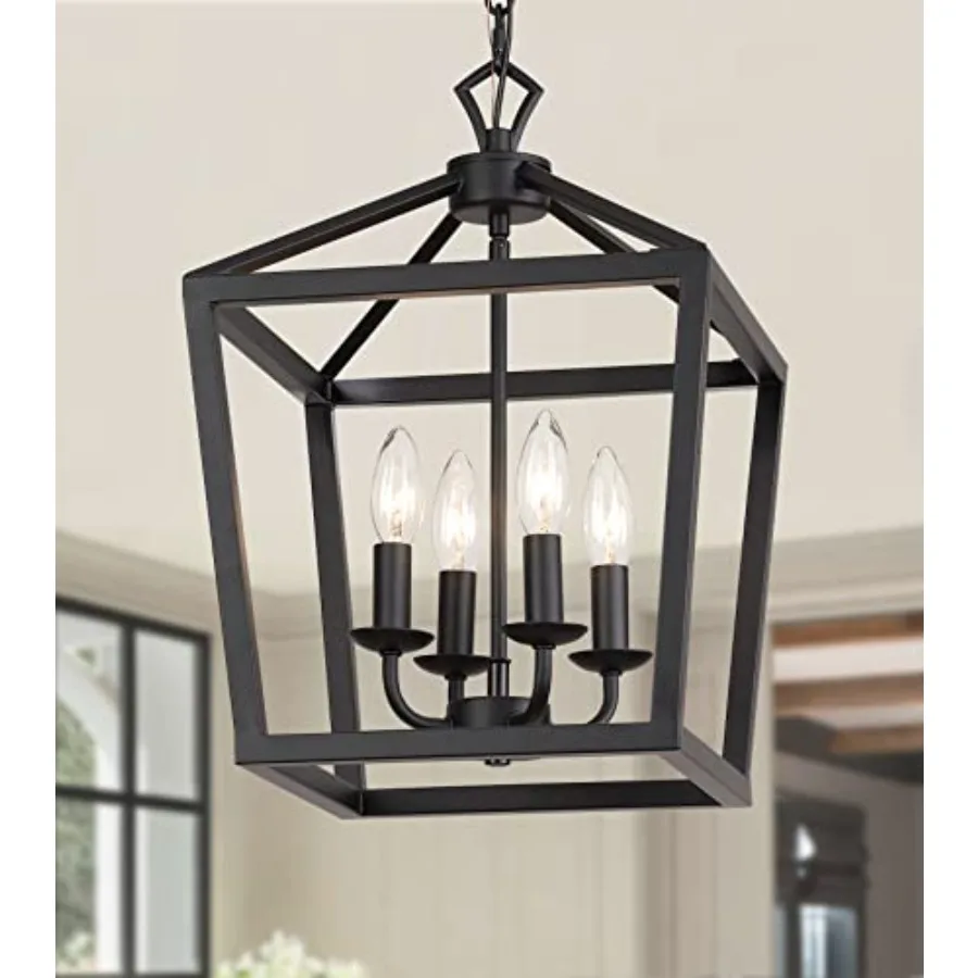 Farmhouse Rustic Lantern Chandelier Hanging Light Fixture 4-Lights for Kitchen Island Dining Room Hallway Entryway Foyer UL Lis
Farmhouse Rustic Lantern Chandelier Hanging Light Fixture 4-Lights for Kitchen Island Dining Room Hallway Entryway Foyer UL Lis