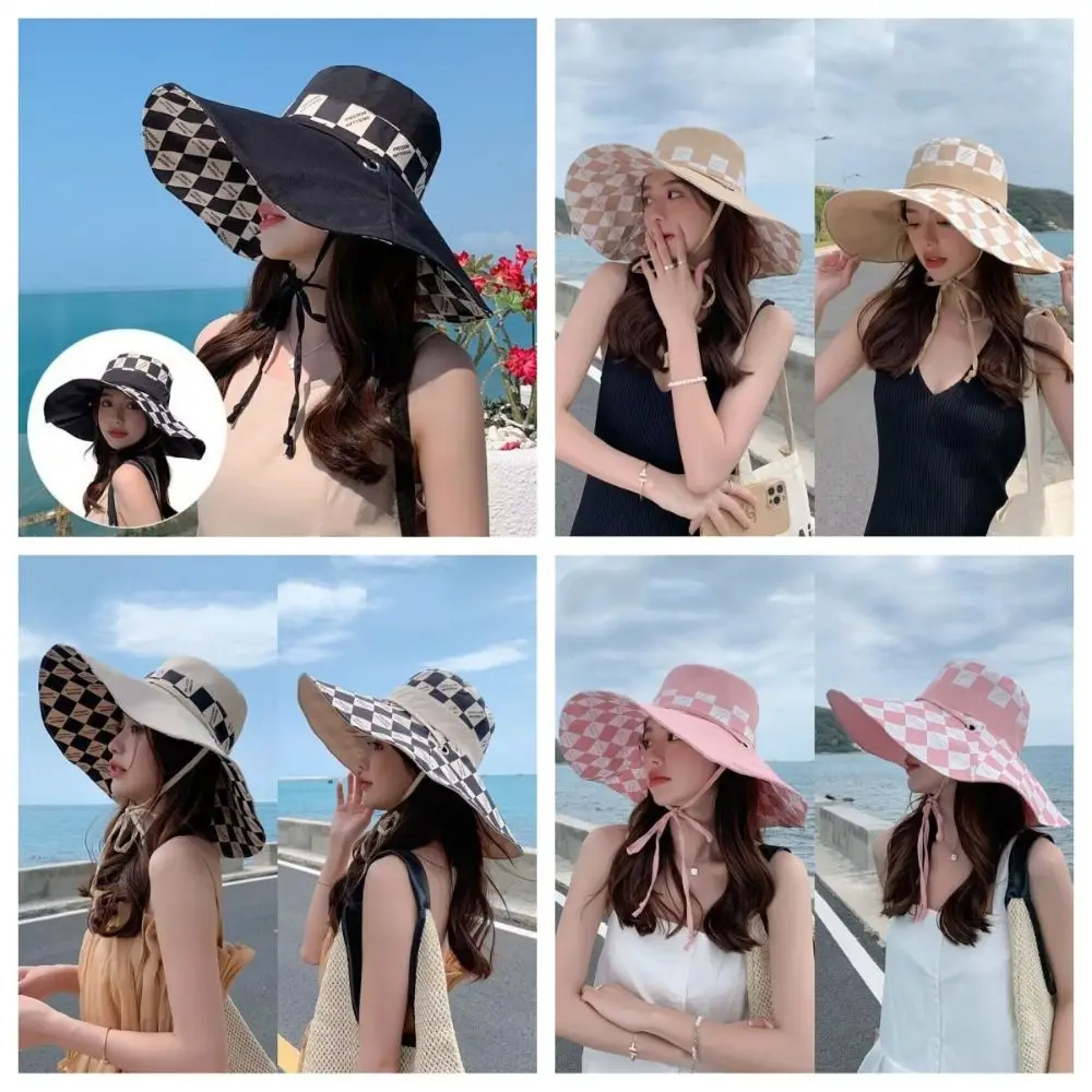 Casual Foldable Women Sun Hat UV Protection Large Brim Beach Hat Korean style Sunshade Double-sided Bucket Hat Summer
Casual Foldable Women Sun Hat UV Protection Large Brim Beach Hat Korean style Sunshade Double-sided Bucket Hat Summer