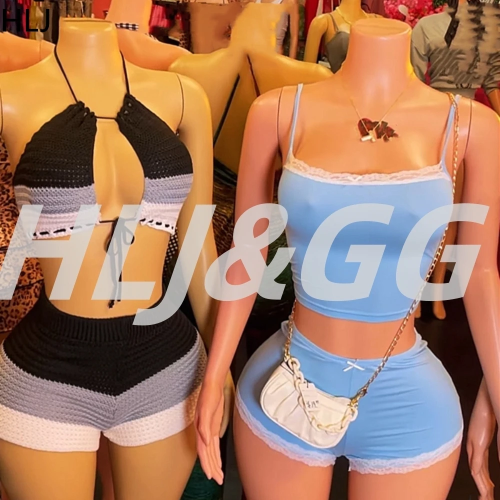 HLJ Summer Sweet Lace Splicing Bow Shorts Two Piece Sets Women Sleeveless Slim Tank Top And Shorts Outfit Fashion Y2K Streetwear
HLJ Summer Sweet Lace Splicing Bow Shorts Two Piece Sets Women Sleeveless Slim Tank Top And Shorts Outfit Fashion Y2K Streetwear
