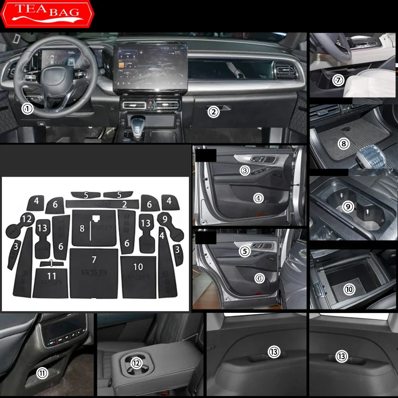 Для Trumpchi GAC GS8 2-го поколения 2023 2024, автомобильный коврик из искусственной кожи, дверной слот, коврик для хранения с автоцентральным управлением, подлокотник, коробка, декоративные коврики для чашек
Для Trumpchi GAC GS8 2-го поколения 2023 2024, автомобильный коврик из искусственной кожи, дверной слот, коврик для хранения с автоцентральным управлением, подлокотник, коробка, декоративные коврики для чашек