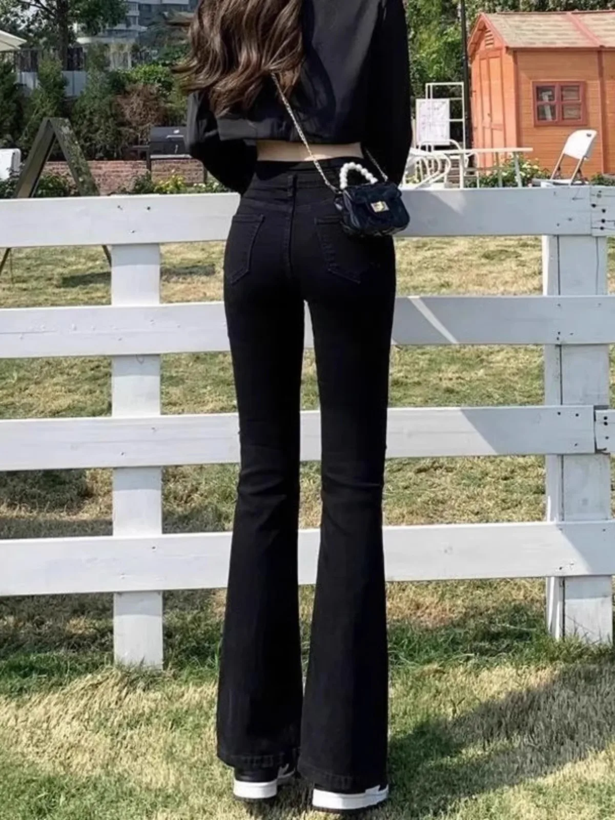 High Waist Bell Bottom Denim Jeans Women's Summer Slimming Small Size Lengthening Elastic Hoof Pants Deep Color
High Waist Bell Bottom Denim Jeans Women's Summer Slimming Small Size Lengthening Elastic Hoof Pants Deep Color
