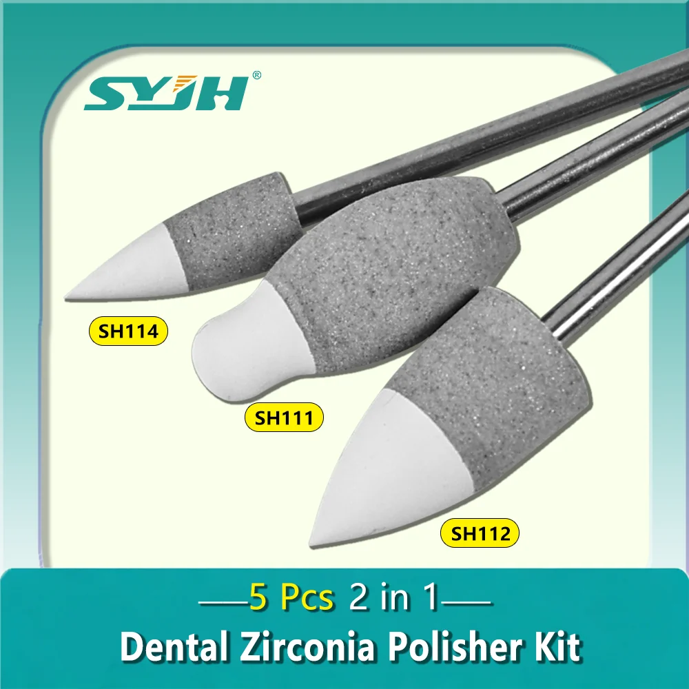 5 Pcs Dental Rubber Diamond Polishing Burs 2-in-1 Silicone Grinding Polisher Kit for Removing Connecting Rods and Polishing
5 Pcs Dental Rubber Diamond Polishing Burs 2-in-1 Silicone Grinding Polisher Kit for Removing Connecting Rods and Polishing