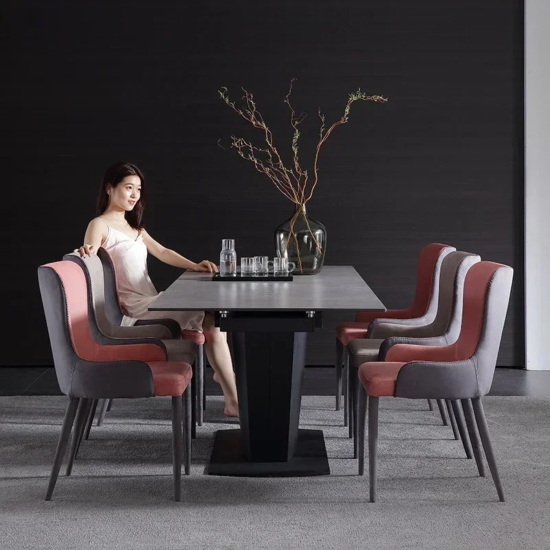 Retractable Rock Board Dining Table Rectangular Italian Minimalist Modern Light Luxury Gray
Retractable Rock Board Dining Table Rectangular Italian Minimalist Modern Light Luxury Gray