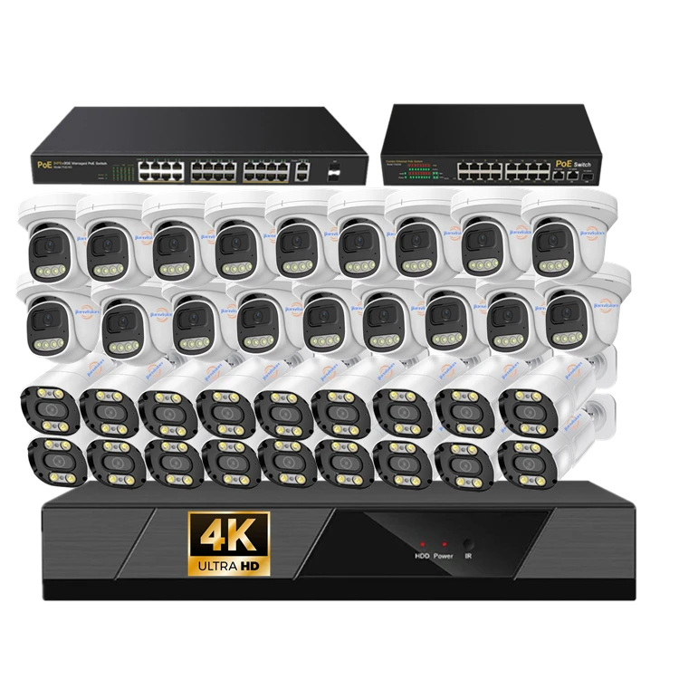 Jianvision 36CH 4K POE IP CCTV System 18 Indoor 18 Outdoor Audio Recording ColorVu Cameras 24+16 POE Switches NVR for
Jianvision 36CH 4K POE IP CCTV System 18 Indoor 18 Outdoor Audio Recording ColorVu Cameras 24+16 POE Switches NVR for