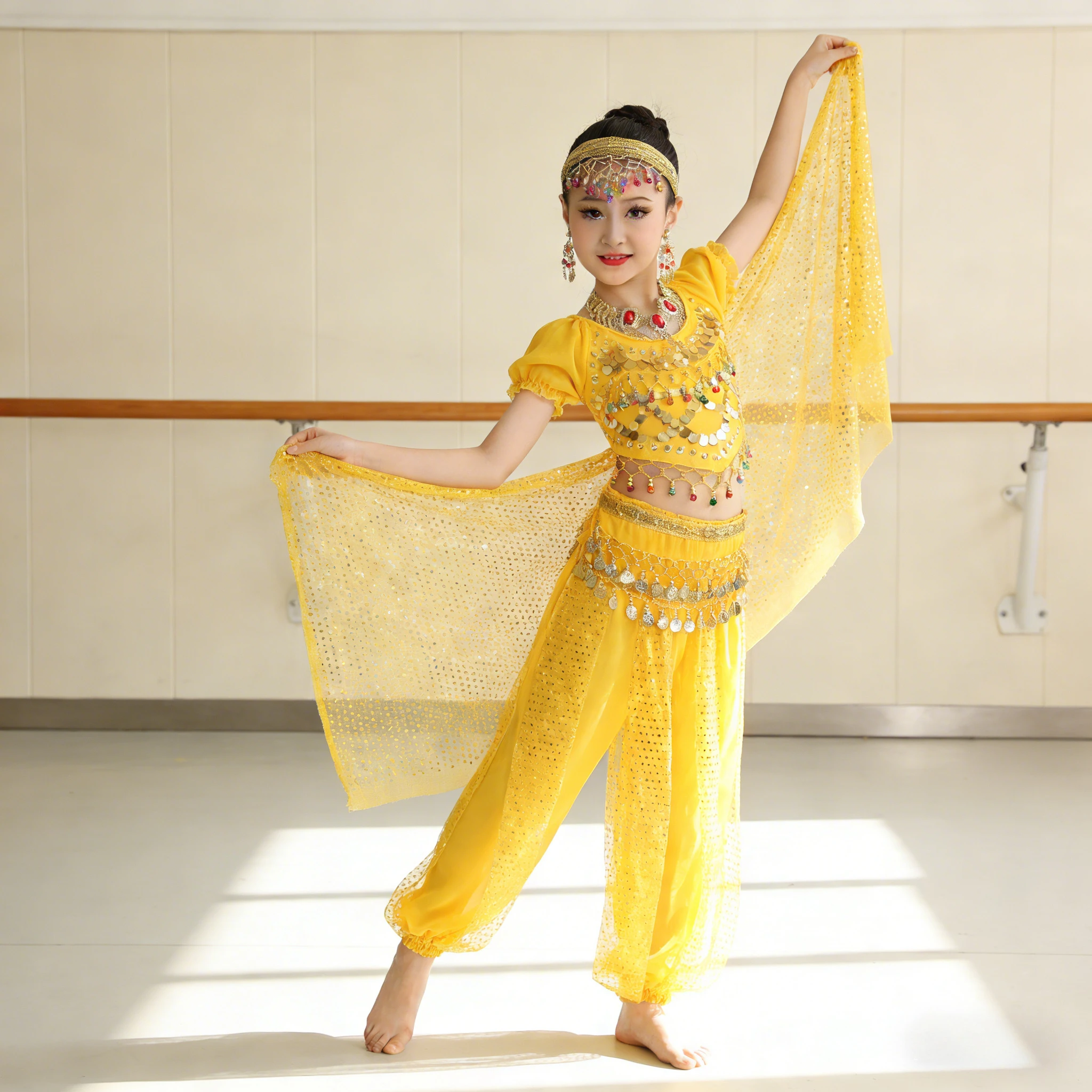 Children's Indian Dance, Children's Xinjiang Dance, Girls' Belly Dance Costumes, Children's Ethnic Dance Costumes
Children's Indian Dance, Children's Xinjiang Dance, Girls' Belly Dance Costumes, Children's Ethnic Dance Costumes