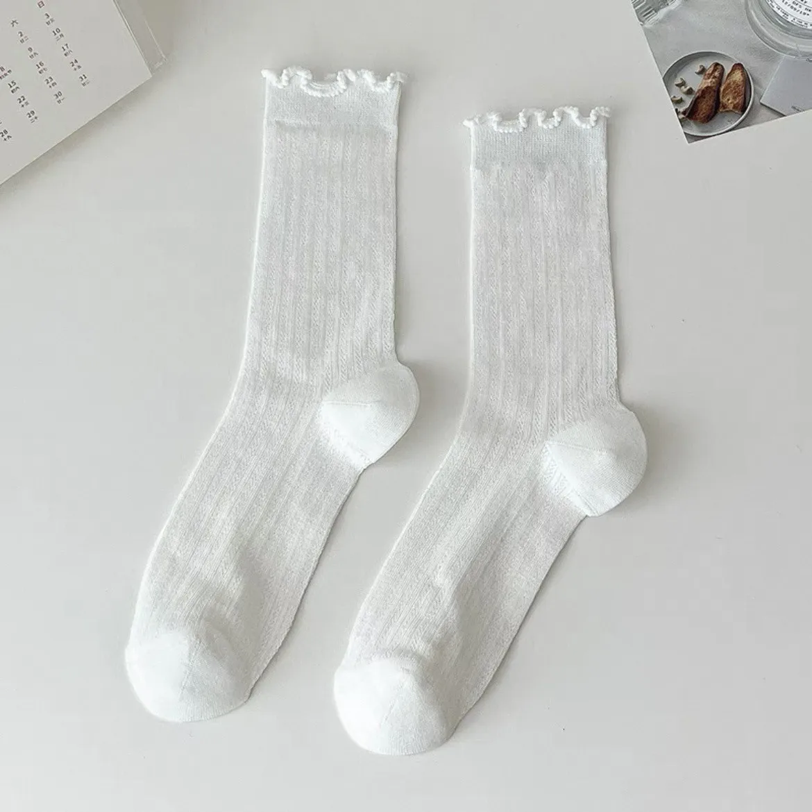 Ballet-style Grey Women's Thin Mid-calf Socks For Spring And Summer
Ballet-style Grey Women's Thin Mid-calf Socks For Spring And Summer