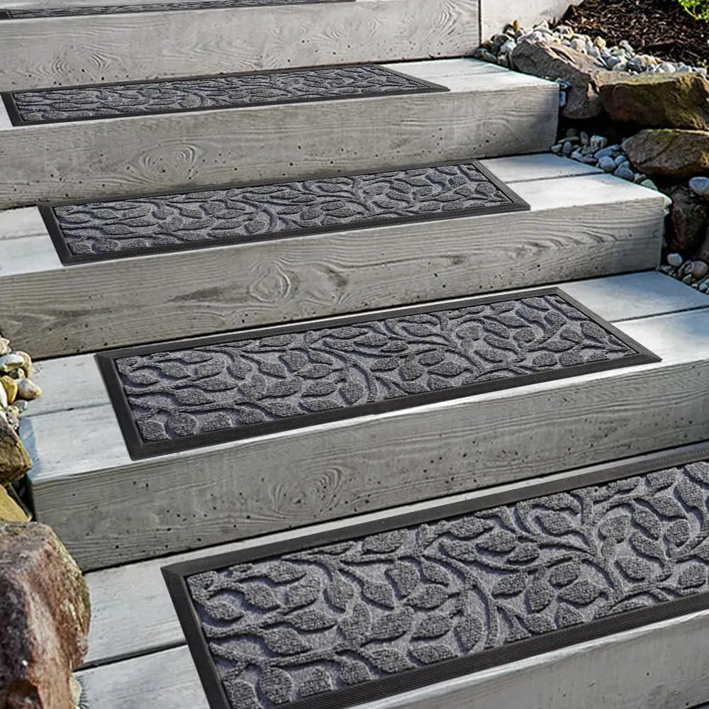 Non Slip Stair Treads 8.5x30 inch for Wooden Steps, Heat Insulation Rubber Backing, Gray Floral Stair Runner for Indoor Outdoor
Non Slip Stair Treads 8.5x30 inch for Wooden Steps, Heat Insulation Rubber Backing, Gray Floral Stair Runner for Indoor Outdoor