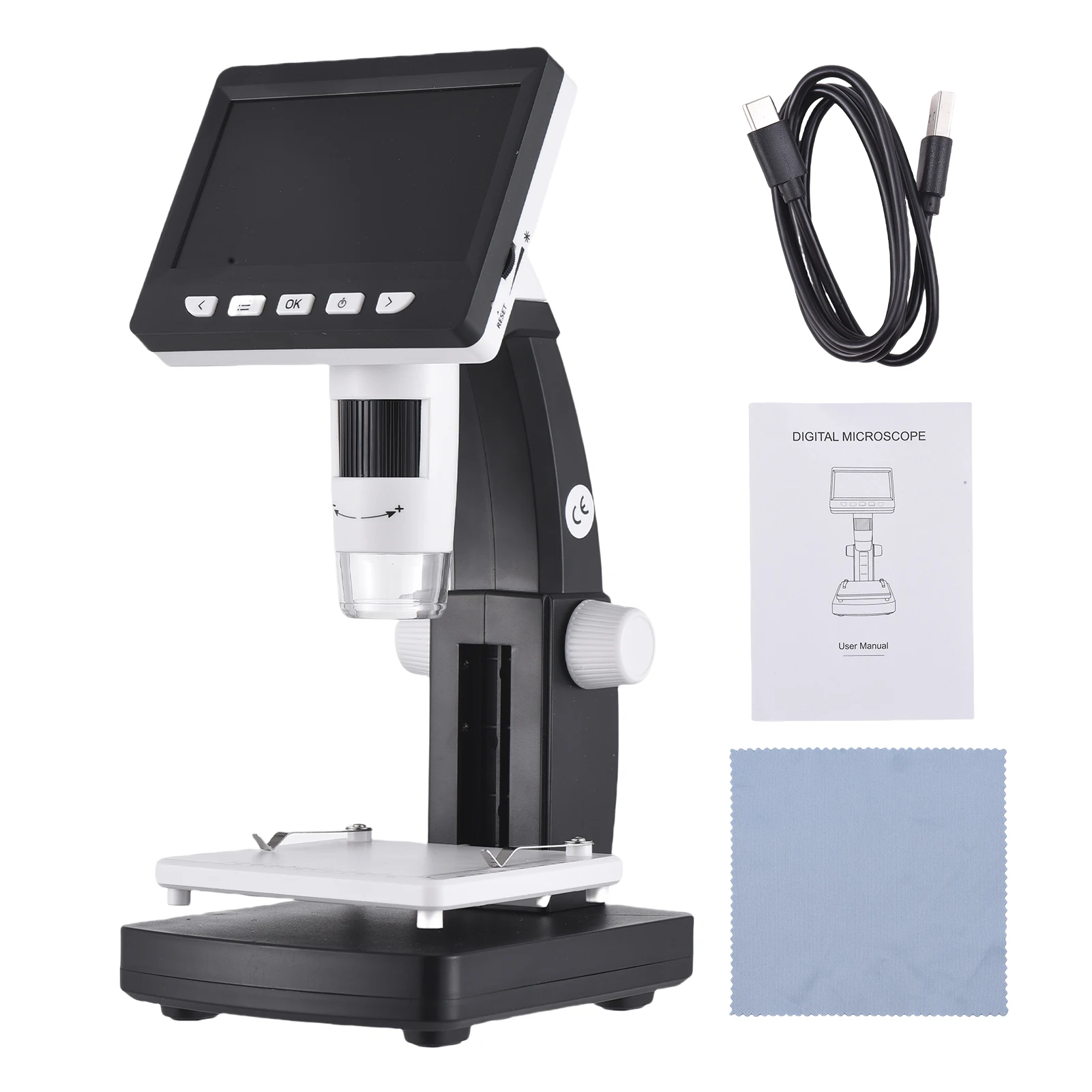 4.3inch 1080P Electron Microscope 50-1000X Digital Microscope for Animals Plants Circuit Boards Observation
4.3inch 1080P Electron Microscope 50-1000X Digital Microscope for Animals Plants Circuit Boards Observation