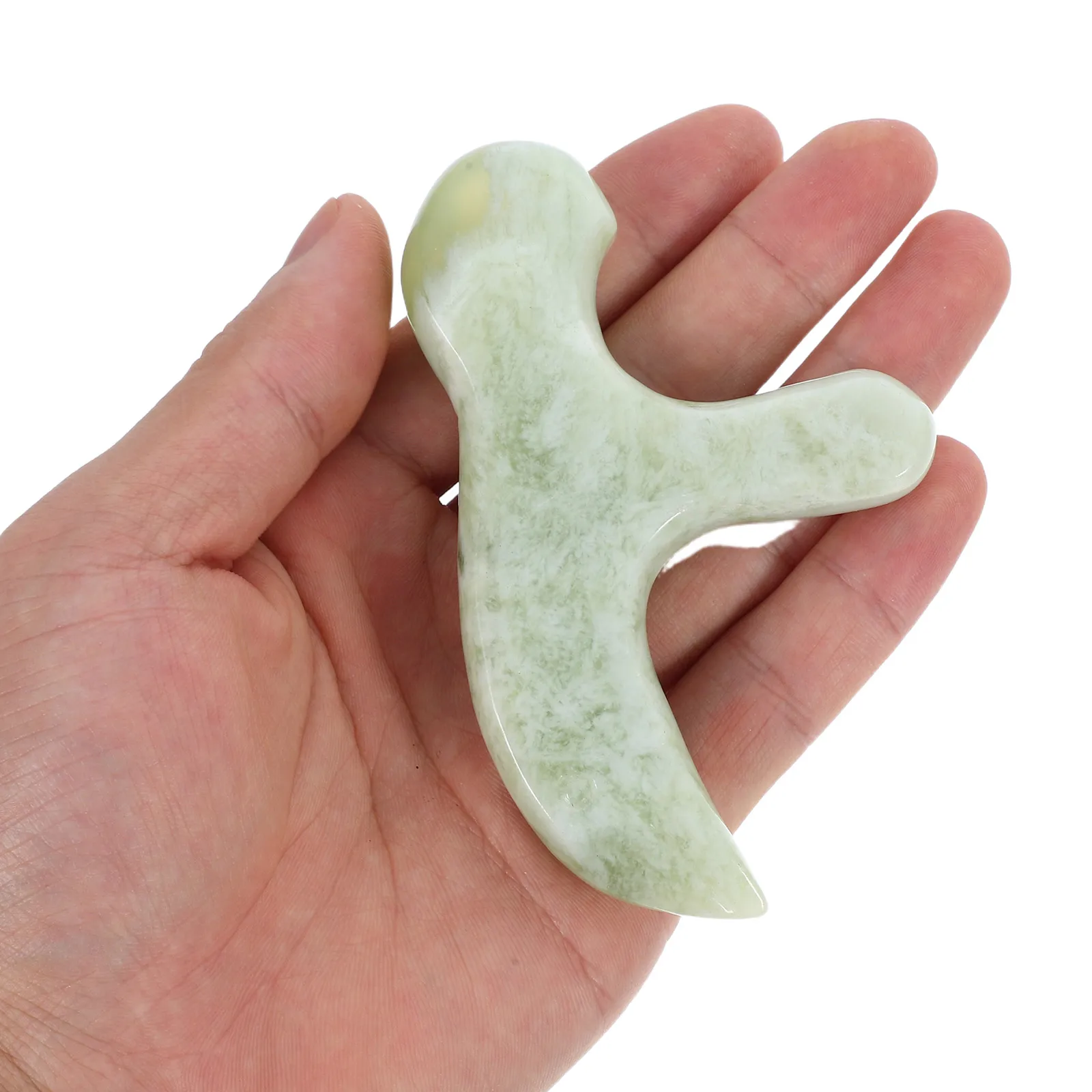 Natural Jade Foot Massager Tool Triple-Prong Design Ergonomic Portable Massage Roller Smooth Surface for Trigger Point Therapy 
Natural Jade Foot Massager Tool Triple-Prong Design Ergonomic Portable Massage Roller Smooth Surface for Trigger Point Therapy