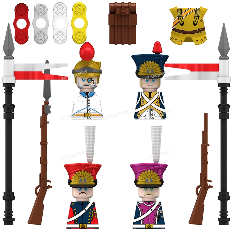 N049-052 MOC Наполеоновские войны Фигурки Оружие Пистолет Шлем Броня Сборка Строительные блоки Оружие Аксессуары Головоломки Игрушки
N049-052 MOC Наполеоновские войны Фигурки Оружие Пистолет Шлем Броня Сборка Строительные блоки Оружие Аксессуары Головоломки Игрушки