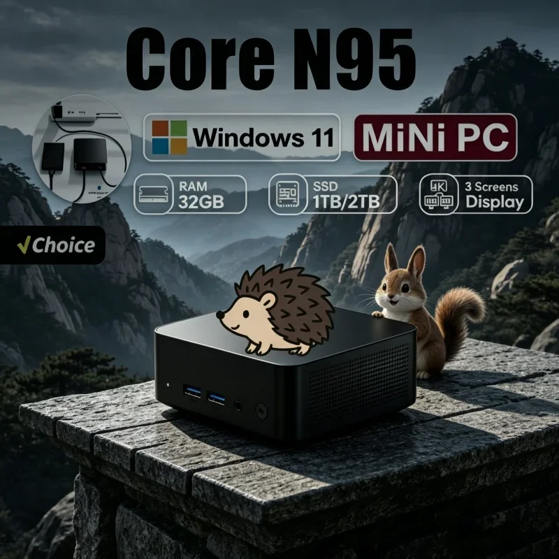 Prestigious 2026 Tucked MINI PC Windows 11 Pro Core N95 16GB RAM 1TB SSD WIFI 6 BT5.2 4K HD Zippy Alternate Gaming Home Learning
Prestigious 2026 Tucked MINI PC Windows 11 Pro Core N95 16GB RAM 1TB SSD WIFI 6 BT5.2 4K HD Zippy Alternate Gaming Home Learning