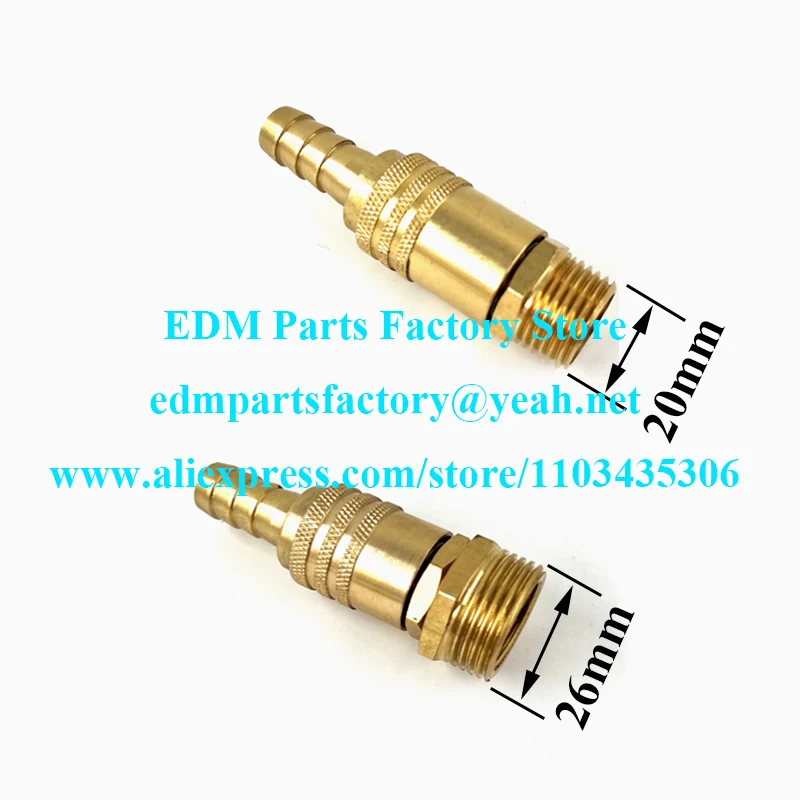 thread D20mm/D26mm Brass quick connector for wire cutting resin barrel, quick coupler for edm resin tank
thread D20mm/D26mm Brass quick connector for wire cutting resin barrel, quick coupler for edm resin tank