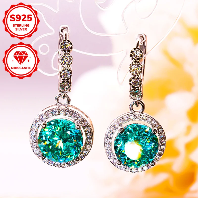 1Pair 1/2/3Carat Moissanite Earrings, S925 Silver Blue Green Round Brilliant Cut Exquisite Jewelry.
1Pair 1/2/3Carat Moissanite Earrings, S925 Silver Blue Green Round Brilliant Cut Exquisite Jewelry.