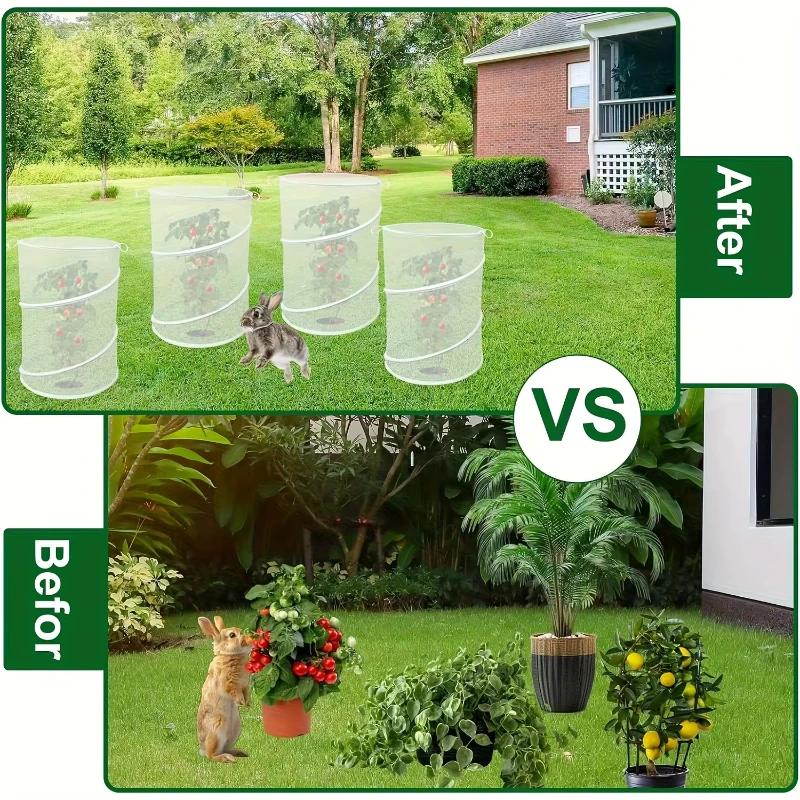 2 Pcs Pop-up Black Gardening Insect Plant Covers Durable Plastic Mesh Grid Garden Cage Breathable Greenhouse Protective Covers
2 Pcs Pop-up Black Gardening Insect Plant Covers Durable Plastic Mesh Grid Garden Cage Breathable Greenhouse Protective Covers