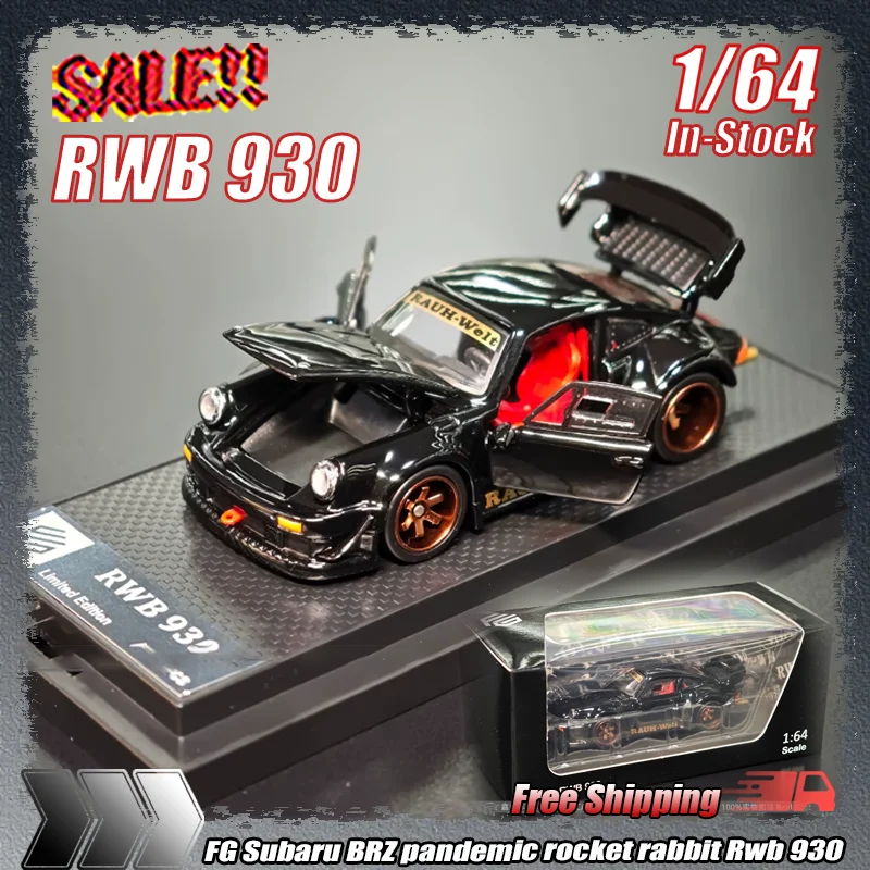 New In Stock Fg 1:64 Subaru Brz Pandemic Rocket Rabbit Rwb 930 Alloy Miniature Die-Casting Car Model Custom Children'S Toys Gift
