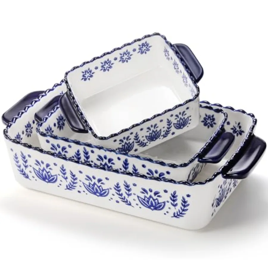 3 Pack Porcelain Bakeware Set Rectangular Baking Dishes Lasagna Pan for Cooking Kitchen Casserole Dishes Cake Dinner Banquet an
3 Pack Porcelain Bakeware Set Rectangular Baking Dishes Lasagna Pan for Cooking Kitchen Casserole Dishes Cake Dinner Banquet an