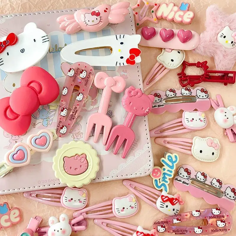 19pcs Kawaii Sanrio Hello Kitty Hair Clip Set Cute Anime Cartoon Princess Cute Hair Clip Children Accessory Girls Gifts Toys
19pcs Kawaii Sanrio Hello Kitty Hair Clip Set Cute Anime Cartoon Princess Cute Hair Clip Children Accessory Girls Gifts Toys