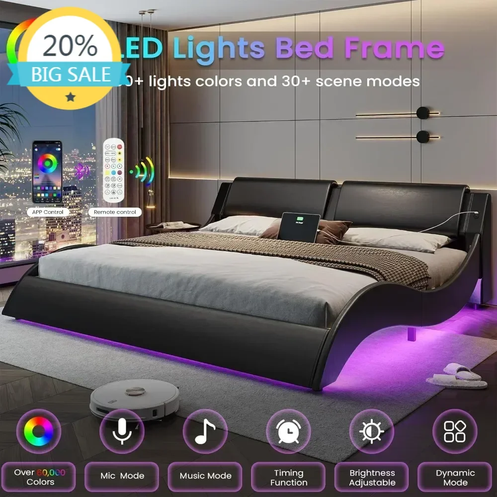 Бестселлер: Кровать DICTAC King Size с изголовьем и портами для зарядки, современная низкопрофильная кровать-платформа King Size
Бестселлер: Кровать DICTAC King Size с изголовьем и портами для зарядки, современная низкопрофильная кровать-платформа King Size