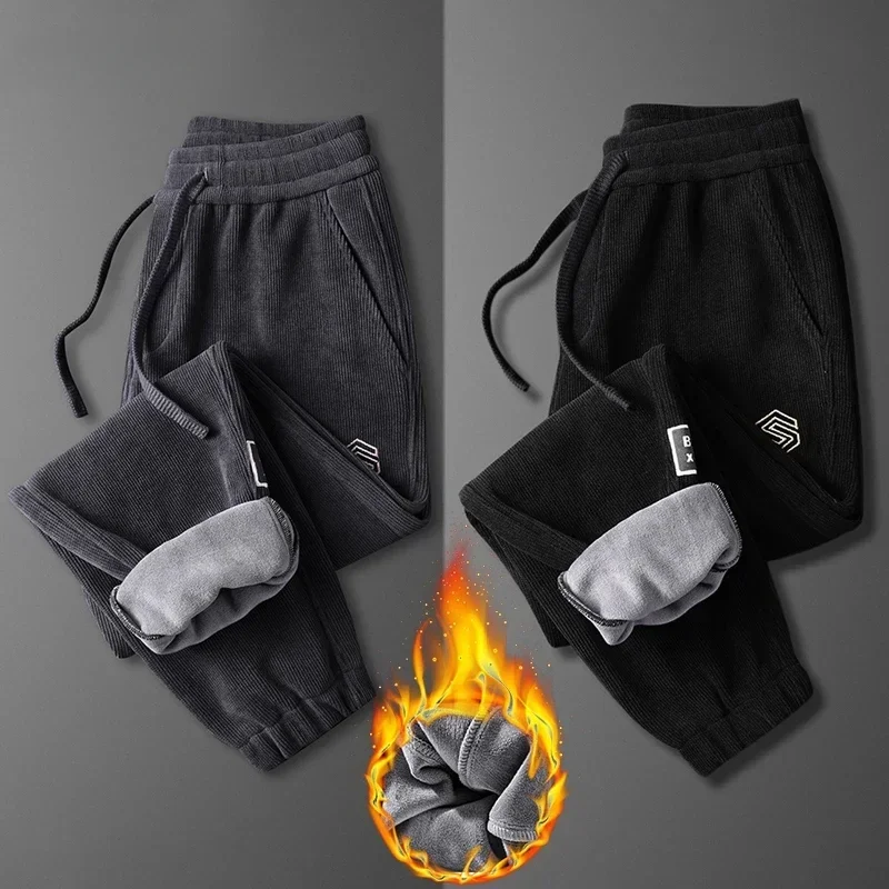Winter Warme Man Casual Joggers Harem Pants Men's Fleece Embroidery Pants Y2k Trousers for Men Solid Sweatpants Male
Winter Warme Man Casual Joggers Harem Pants Men's Fleece Embroidery Pants Y2k Trousers for Men Solid Sweatpants Male