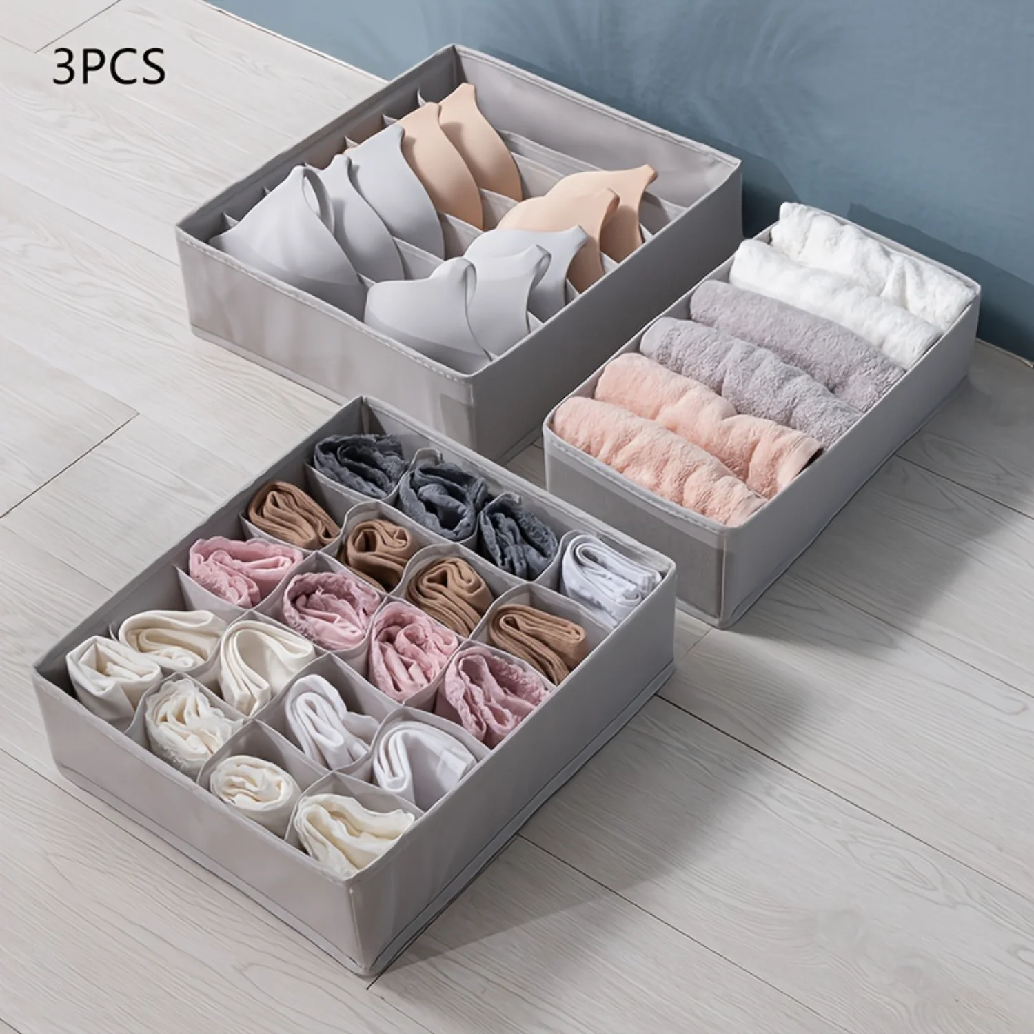 Multi-grid Underwear Drawer Box for Bras, Socks - Space Saving Closet Organizer
Multi-grid Underwear Drawer Box for Bras, Socks - Space Saving Closet Organizer