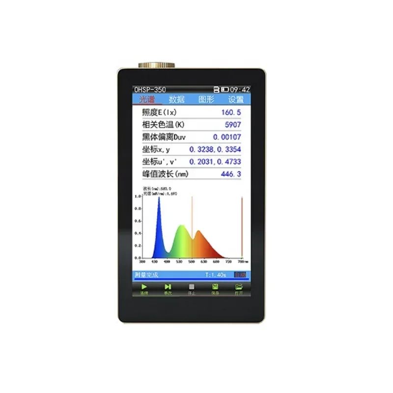 OHSP-350P Spectrometer For Plant Lamp, Plant Light Analyzer PAR Meter
OHSP-350P Spectrometer For Plant Lamp, Plant Light Analyzer PAR Meter