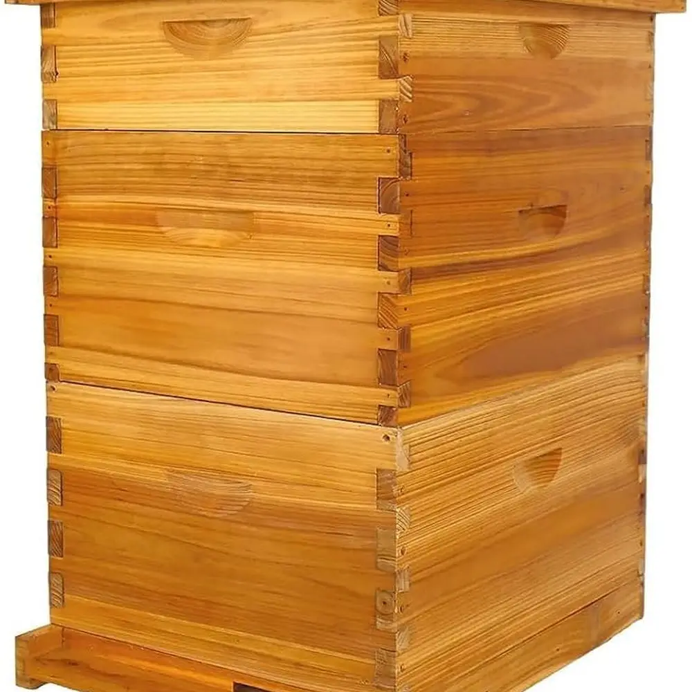 10-Frame Langstroth Bee Hive Complete Bee Hive Kit Beeswax Coated Include Beehive Frames and Waxed Foundation Sheets for Beekeep
10-Frame Langstroth Bee Hive Complete Bee Hive Kit Beeswax Coated Include Beehive Frames and Waxed Foundation Sheets for Beekeep