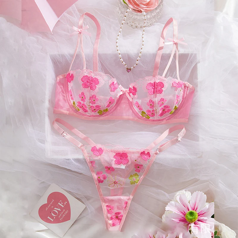 Sexy Women's Underwear Pink Flower Lingerie Set Beautiful Erotic Lingerie Ultra Thin Fantasy Bra Set Fairy Pure Desire Lingerie
Sexy Women's Underwear Pink Flower Lingerie Set Beautiful Erotic Lingerie Ultra Thin Fantasy Bra Set Fairy Pure Desire Lingerie