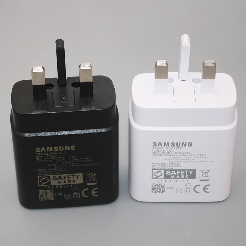 Зарядное устройство Samsung 45W PD для сверхбыстрой зарядки Galaxy S25 S26 Ultra Plus FE C55 F55 A56 A55 A36 A17, адаптер UK, кабель Type-C 5A
Зарядное устройство Samsung 45W PD для сверхбыстрой зарядки Galaxy S25 S26 Ultra Plus FE C55 F55 A56 A55 A36 A17, адаптер UK, кабель Type-C 5A