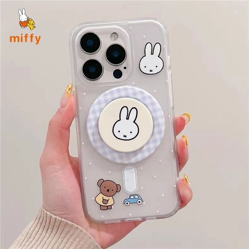 Simplicity Miffy Phone Shell Suitable for Iphone 16 15 14 13 Transparent Anti Drop Phone Case Checkered Magnetic Stand Girl Gift
Simplicity Miffy Phone Shell Suitable for Iphone 16 15 14 13 Transparent Anti Drop Phone Case Checkered Magnetic Stand Girl Gift