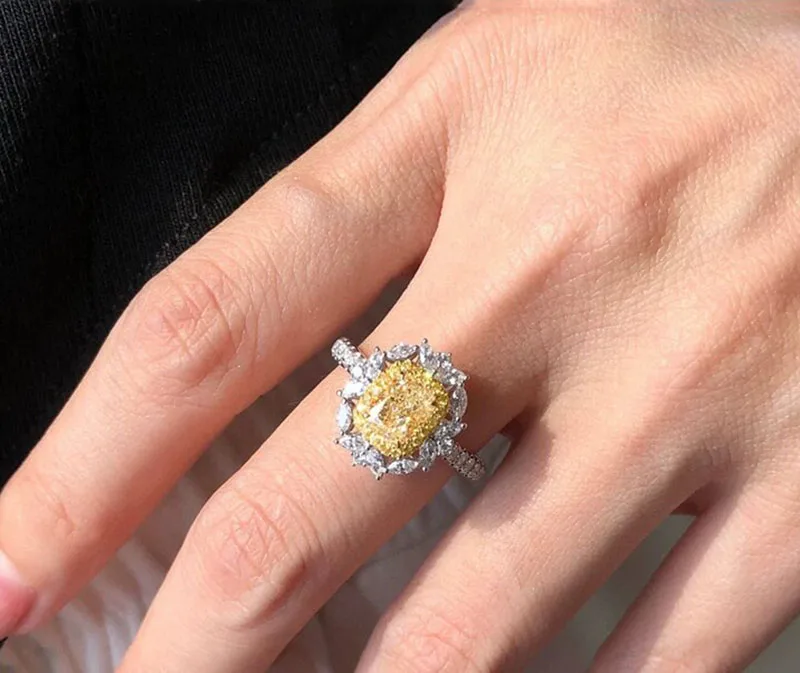 14K Gold Ring Yellow diamond 2 Ct Cushion Cut Lab Grown Diamond RingIGI Certified Wedding Ring Gift Party
14K Gold Ring Yellow diamond 2 Ct Cushion Cut Lab Grown Diamond RingIGI Certified Wedding Ring Gift Party 