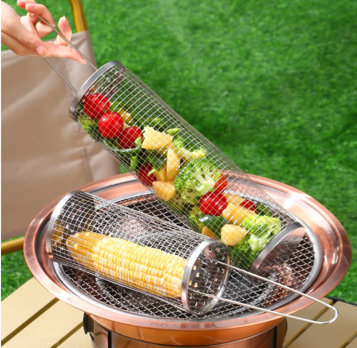 BBQ Rolling Basket – Rolling Grilling Baskets for Outdoor Grilling - Stainless Steel BBQ Grill Basket - BBQ Accessories for Outd
BBQ Rolling Basket – Rolling Grilling Baskets for Outdoor Grilling - Stainless Steel BBQ Grill Basket - BBQ Accessories for Outd