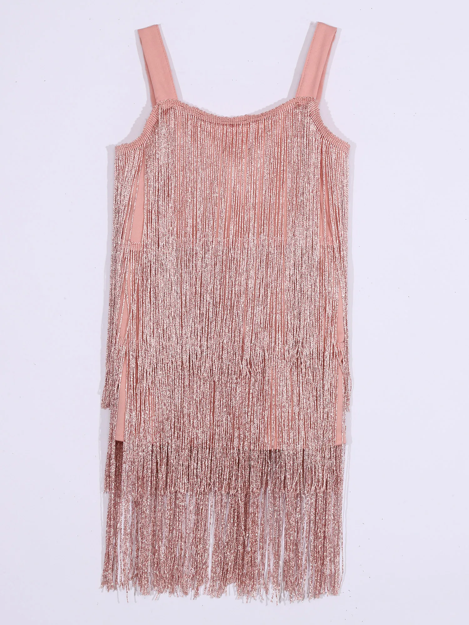 Kids Girls Fringe Latin Dance Dress Sleeveless Wide Shoulder Straps Shimmering Tiered Tassel Dresses for Jazz Dance Performance
Kids Girls Fringe Latin Dance Dress Sleeveless Wide Shoulder Straps Shimmering Tiered Tassel Dresses for Jazz Dance Performance