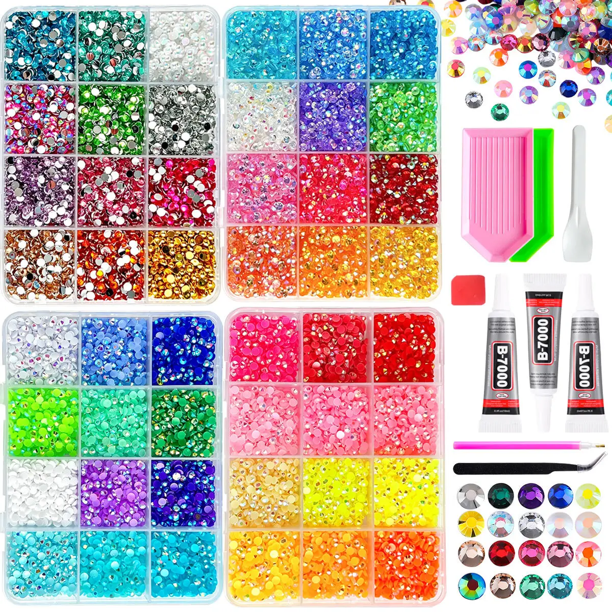 1Set Trendy AB Color Nail Rhinestones Bedazzling Kit 3mm 48 Colors Semi-circle Flatback Resin Diamond Nail Charms DIY Nails Part
1Set Trendy AB Color Nail Rhinestones Bedazzling Kit 3mm 48 Colors Semi-circle Flatback Resin Diamond Nail Charms DIY Nails Part