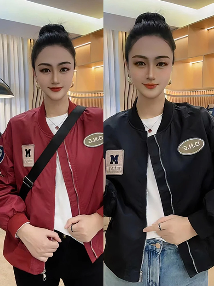 American Style Versatile Zipper Jacket Women's Early Autumn New Loose Baseball Fashion Top Trendy Short Outerwear
American Style Versatile Zipper Jacket Women's Early Autumn New Loose Baseball Fashion Top Trendy Short Outerwear