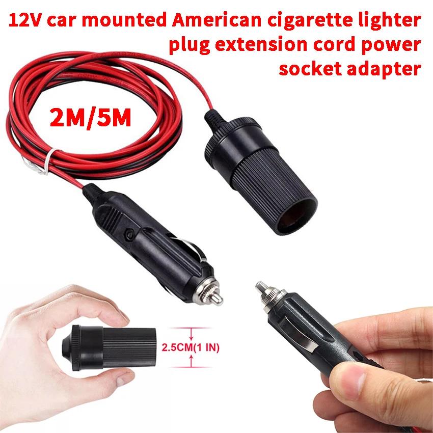 12V 10A Car Cigarette Lighter Socket Extension Cord 2M/5M Cable Male Plug To Female Socket Extension Cable Car Interior
12V 10A Car Cigarette Lighter Socket Extension Cord 2M/5M Cable Male Plug To Female Socket Extension Cable Car Interior