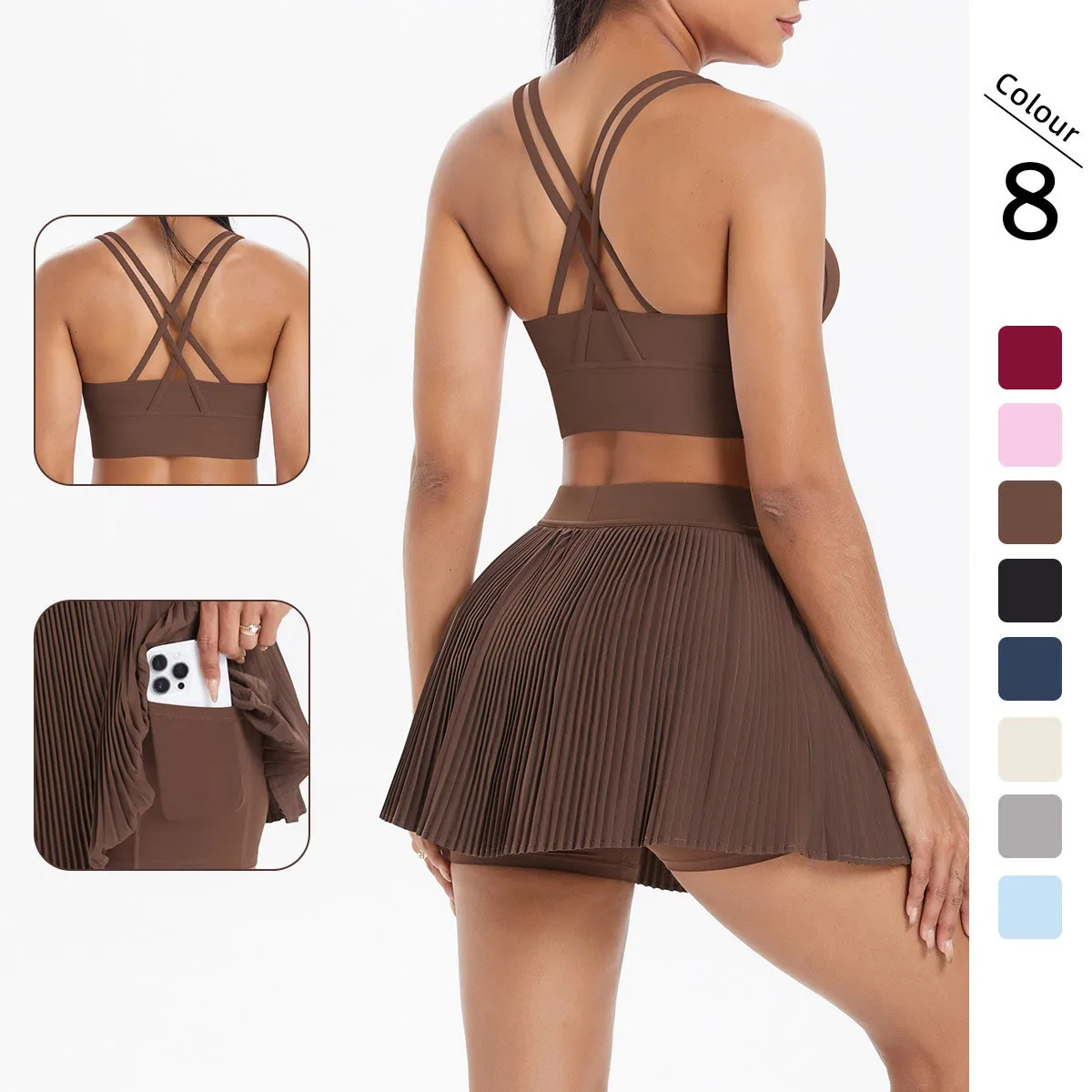 2 Pieces Tennis Skirts Yoga Sets Women Tracksuit Gym Clothes Sports Bras Short Skirt Workout Sets Outfits Fitness Sportswears
2 Pieces Tennis Skirts Yoga Sets Women Tracksuit Gym Clothes Sports Bras Short Skirt Workout Sets Outfits Fitness Sportswears