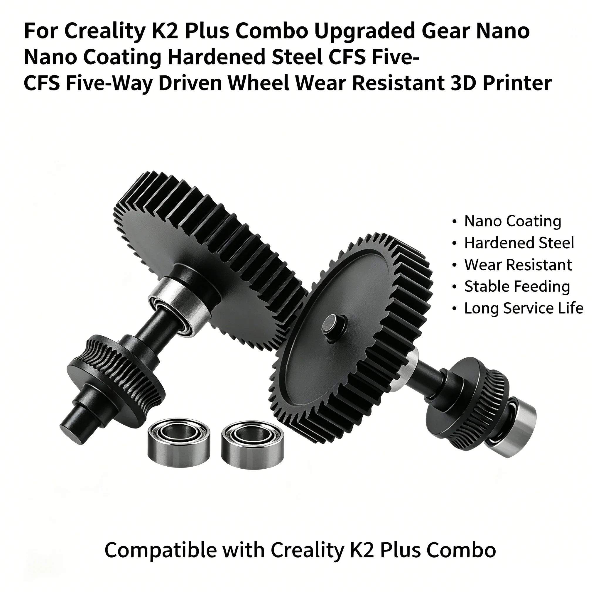 For Creality K2 Plus Combo Upgraded Gear Nano Coating Hardened Steel CFS Five-Way Driven Wheel Wear Resistant For K2 Plus Hi
For Creality K2 Plus Combo Upgraded Gear Nano Coating Hardened Steel CFS Five-Way Driven Wheel Wear Resistant For K2 Plus Hi