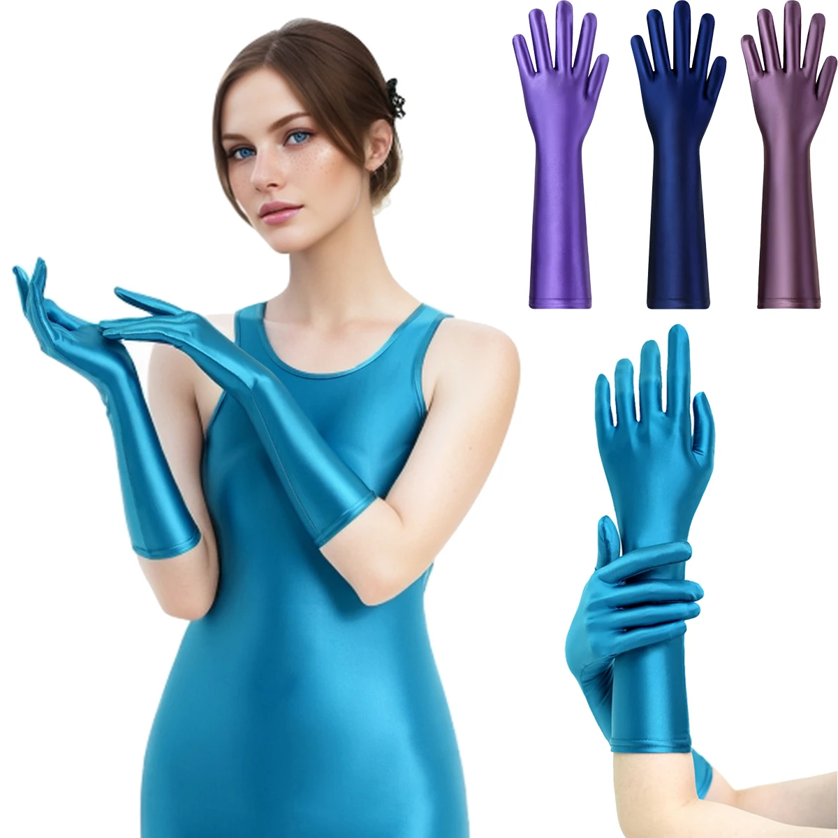 MJINM Unisex Glossy Smooth Silky Spandex High Stretch Cycling Outdoor Sun Protection Etiquette Multi-color Medium Long Gloves
MJINM Unisex Glossy Smooth Silky Spandex High Stretch Cycling Outdoor Sun Protection Etiquette Multi-color Medium Long Gloves