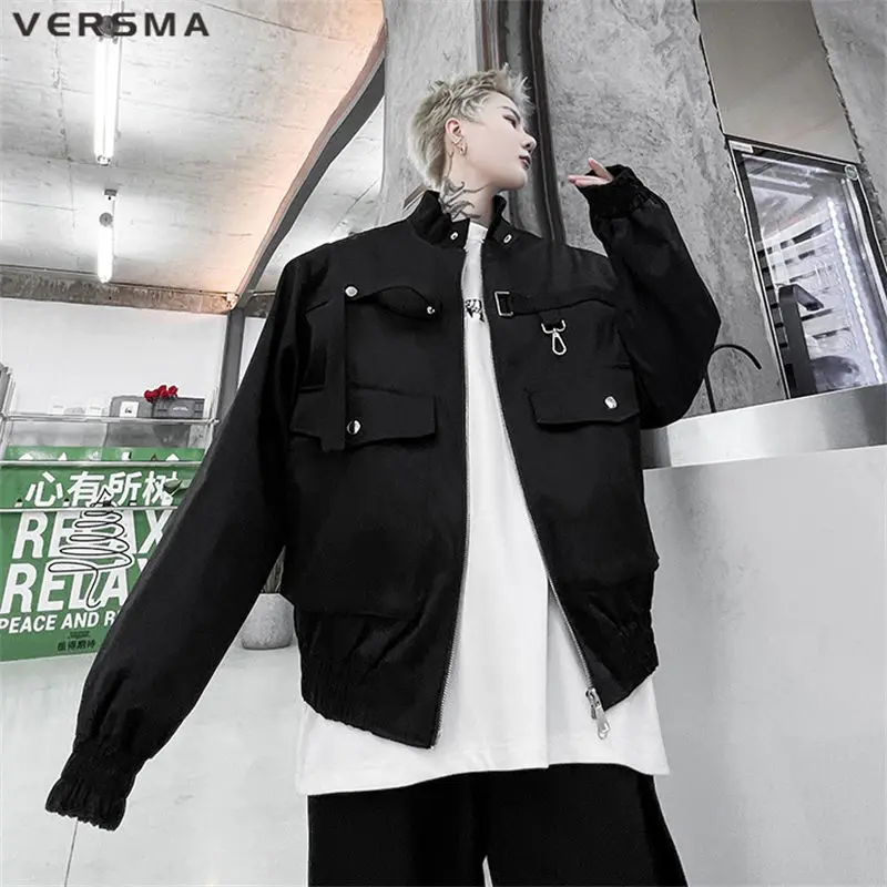VERSMA Korean Style White Baseball Jacket For Teenage Boys Spring Autumn Hip Hop Streetwear Oversized Gothic Zipper Jackets Men
VERSMA Korean Style White Baseball Jacket For Teenage Boys Spring Autumn Hip Hop Streetwear Oversized Gothic Zipper Jackets Men