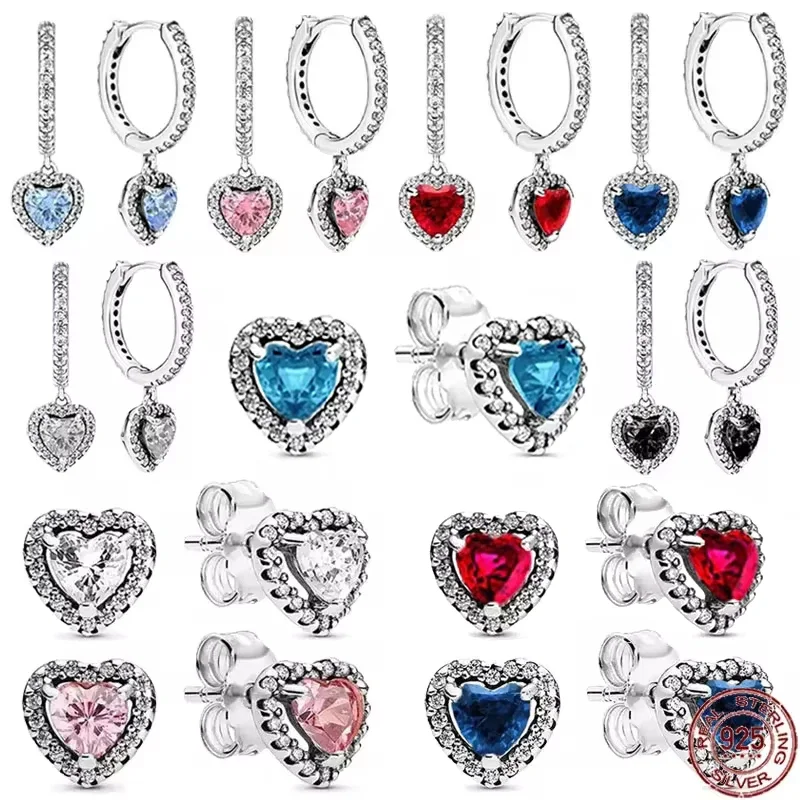 Exquisite 925 sterling silver heart-shaped crystal zircon earrings women's engagement and wedding classic jewelry
Exquisite 925 sterling silver heart-shaped crystal zircon earrings women's engagement and wedding classic jewelry