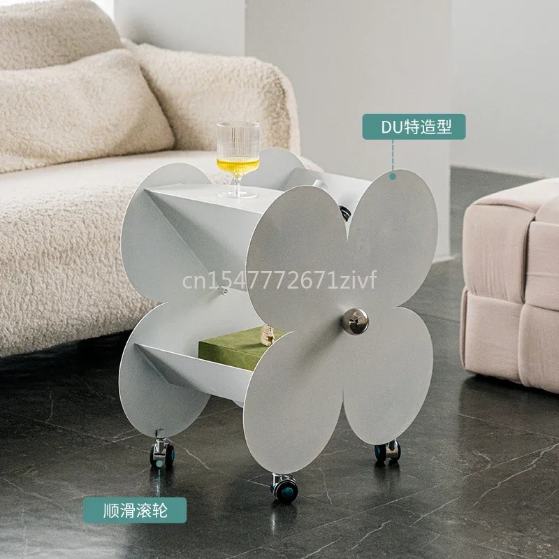 Cart rack Small apartment Home living room Flower coffee table Cream wind moving side
Cart rack Small apartment Home living room Flower coffee table Cream wind moving side
