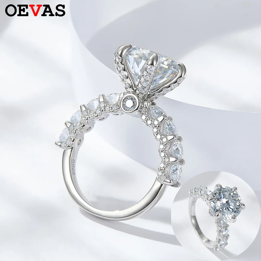 OEVAS 3/5CT D Color Round Fireworks Cut Moissanite Ring For Women Wedding Engagement Party 100% 925 Sterling Silver Fine Jewelry
OEVAS 3/5CT D Color Round Fireworks Cut Moissanite Ring For Women Wedding Engagement Party 100% 925 Sterling Silver Fine Jewelry
