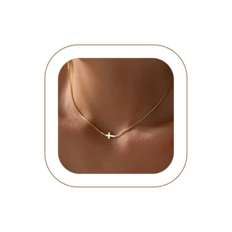 Cross Necklace for Women 14K Gold Silver Plated Dainty Small Cross Pendant Choker Simple Trendy Cute Cross Charm Chain Necklace
Cross Necklace for Women 14K Gold Silver Plated Dainty Small Cross Pendant Choker Simple Trendy Cute Cross Charm Chain Necklace