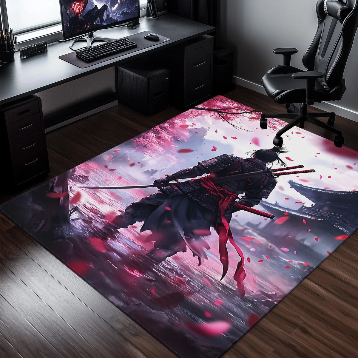 Samurai warrior cherry blossom anime rug gaming room decor crystal velvet carpet Japanese style fantasy art floor mat for office
Samurai warrior cherry blossom anime rug gaming room decor crystal velvet carpet Japanese style fantasy art floor mat for office
