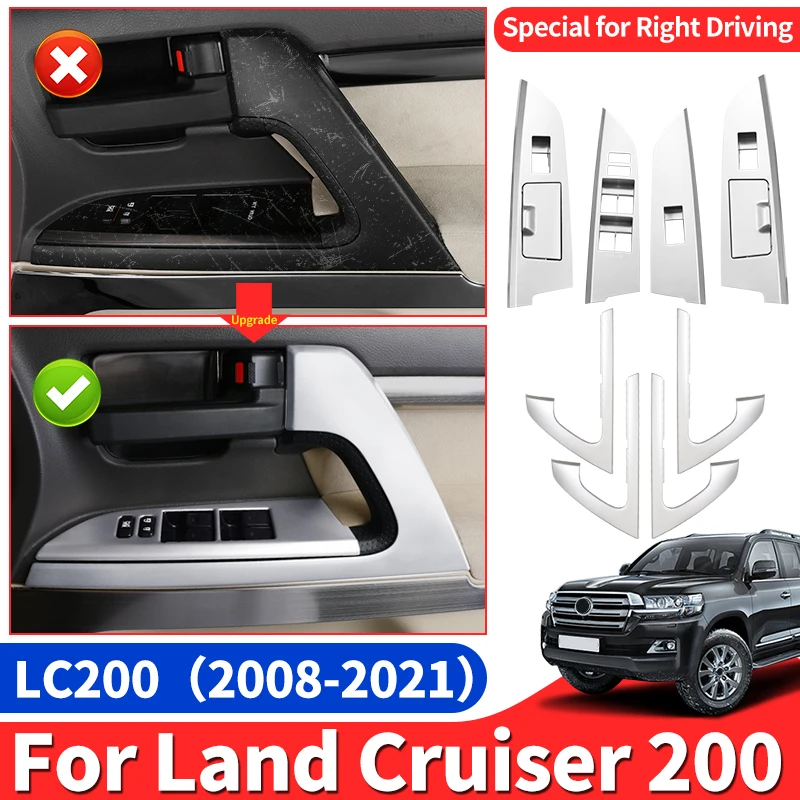 For Toyota Land Cruiser 200 LC200 2008-2021 car door inside handle cover window lift button interior modification accessories
For Toyota Land Cruiser 200 LC200 2008-2021 car door inside handle cover window lift button interior modification accessories