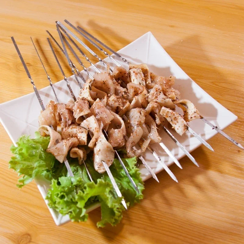 50Pcs 304 Stainless Steel Barbecue Skewer Reusable BBQ Kebab Skewers for Outdoor Camping Picnic Tools Cooking Tools
50Pcs 304 Stainless Steel Barbecue Skewer Reusable BBQ Kebab Skewers for Outdoor Camping Picnic Tools Cooking Tools